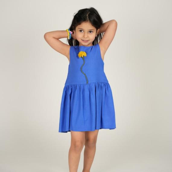 Blue Linen Dress